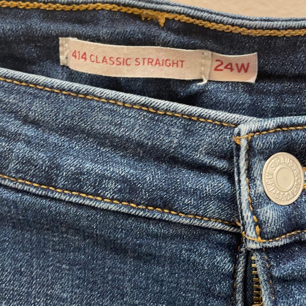 Levi’s 414 Straight Plus Size 24 Blue Jeans